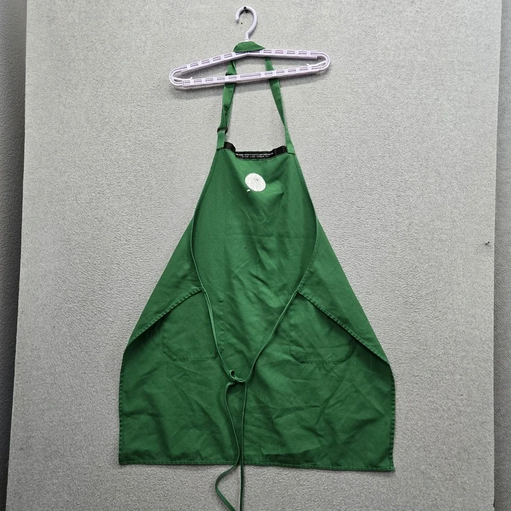Starbucks Men M Green Embroidered Apron Canvas Workwear READ